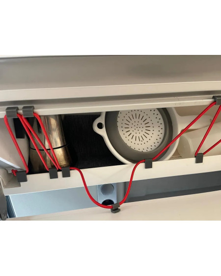 Zestaw zaczepów z linką elastyczną – szafka dolna VW Grand California