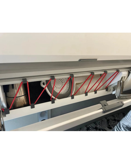 Zestaw zaczepów z linką elastyczną – szafka dolna VW Grand California