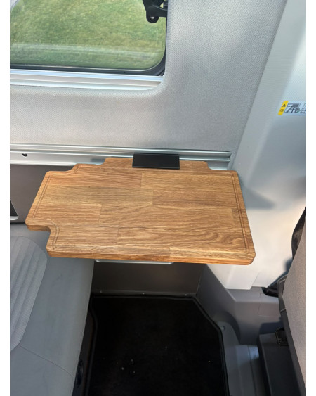Oak Cutting Board with Mounting Bracket – Table Extension Compatible with Dometic Kitchen VW Grand California 600/680